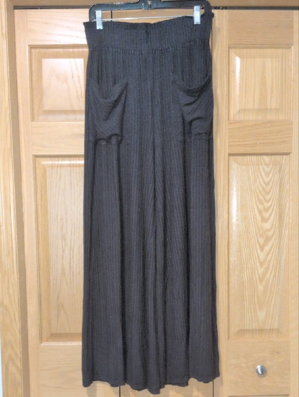 FP Free Movement L Black Wide Leg Palazzo Lounge Pants with Pockets